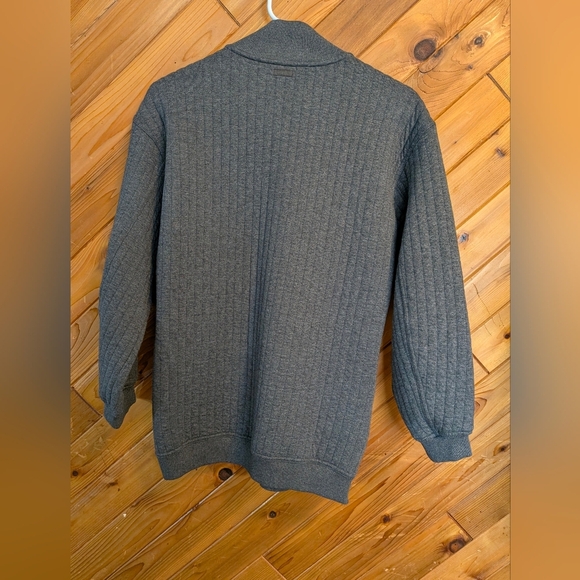 Lunya Charcoal Restore Double Knit Half Zip Pullover Size Medium - Picture 6 of 7